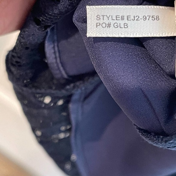 ELIZA J Sheath Elbow Sleeve Trim Detail Dress Navy Size 14 Fits like 12 NWT - Picture 10 of 12